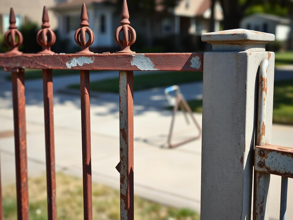 Fences & gates treated with RustGuard™ Rust Converter
