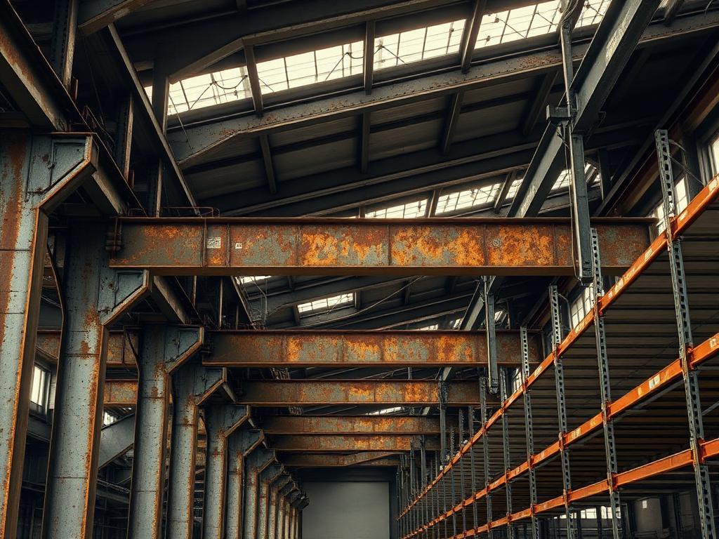 Industrial steel treated with RustGuard™ Rust Converter
