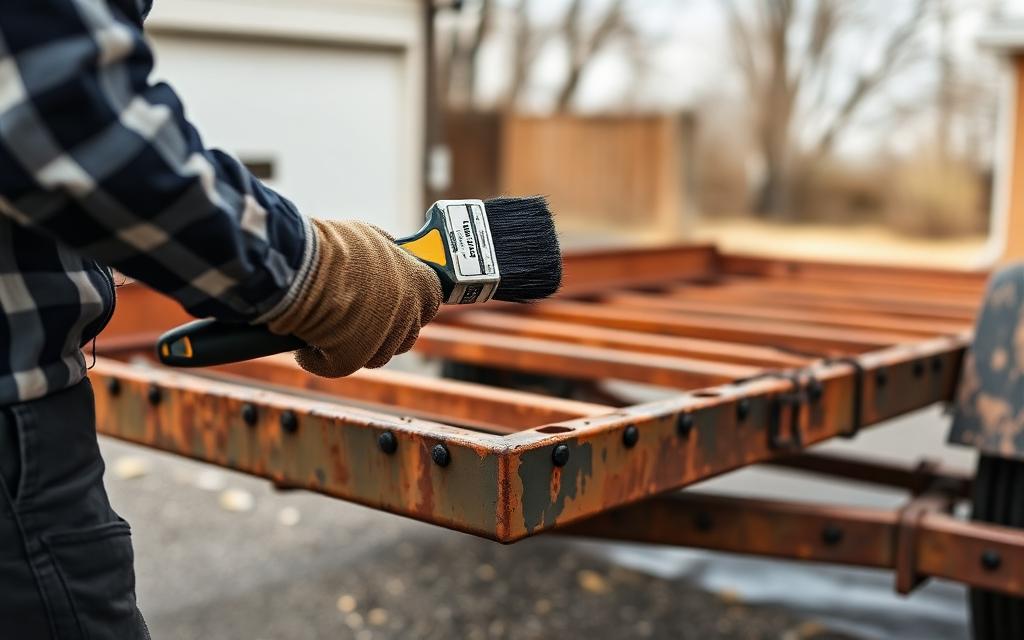 Customer photo of metal treated with RustGuard™ Rust Converter shared by Dale R.